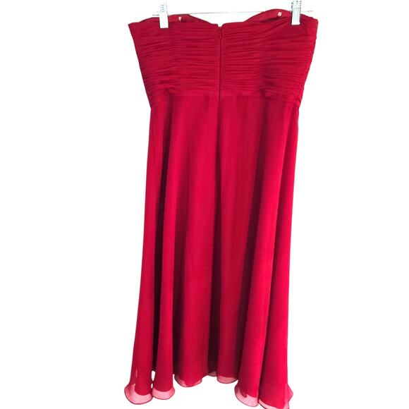 David's Bridal Women's Red 10 Semi Formal Dress Cocktail Party Junior Prom - Picture 7 of 8